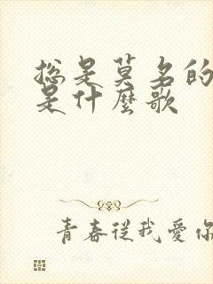 总是莫名的难过是什么歌