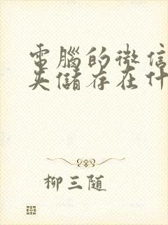 电脑的微信文件夹储存在什么位置