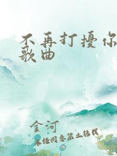 不再打扰你原唱歌曲