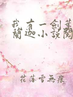 我有一剑叶观纳兰迦小说阅读版