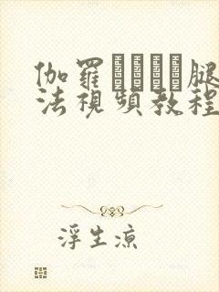 伽罗ちゃんが腿法视频教程
