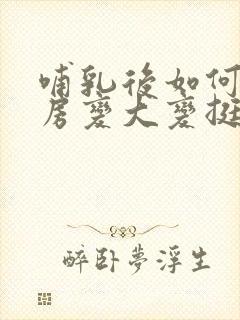 哺乳后如何让乳房变大变挺