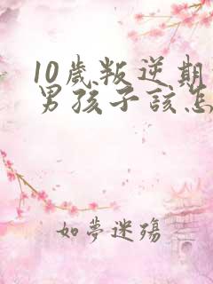 10岁叛逆期的男孩子该怎样去沟通教育