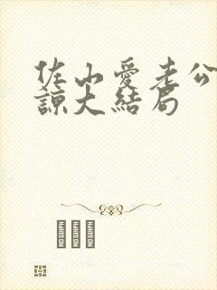 佐山爱老公请原谅大结局