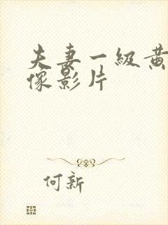 夫妻一级黄色录像影片