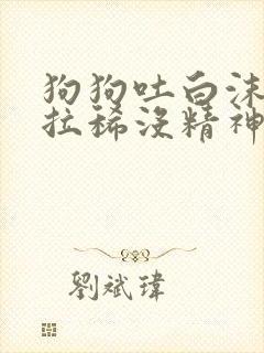 狗狗吐白沫粘液拉稀没精神