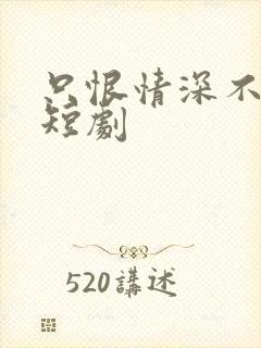 只恨情深不识鸢短剧