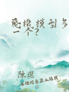 飞机模型多少钱一个?