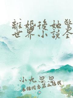 离婚后她惊艳了世界小说全文阅读