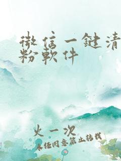 微信一键清理死粉软件