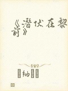 《潜伏在黎明之前》