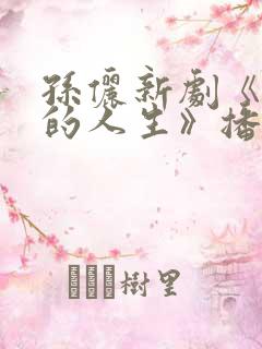 孙俪新剧《蛮好的人生》播放