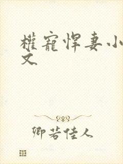 权宠悍妻小说全文