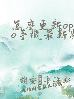 怎么更新oppo手机最新版本