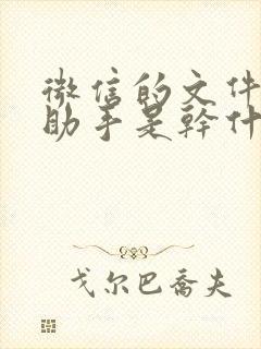 微信的文件传输助手是干什么的