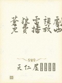 苍狼电视剧全集免费播放西瓜