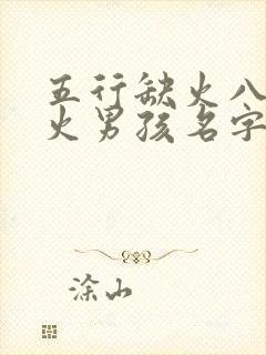五行缺火八字喜火男孩名字