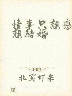 情事只想恋爱不想结婚