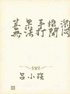 苹果手机浏览器无法打开网页