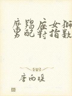 摩羯座女狮子座男配对指数