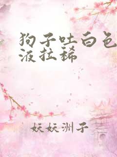 狗子吐白色的粘液拉稀