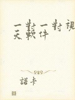 一对一对视频聊天软件