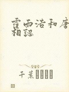 霍雨浩和唐舞桐相认