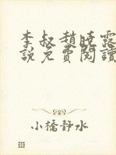 李叔赵晓露的小说免费阅读
