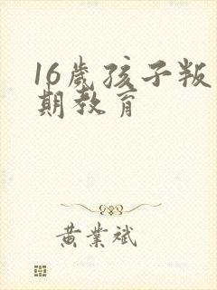 16岁孩子叛逆期教育