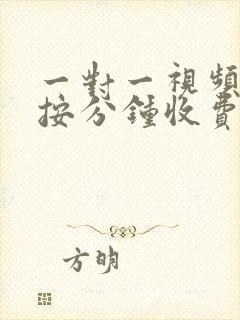 一对一视频聊天按分钟收费app