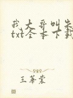 我大哥叫朱重八txt全本下载