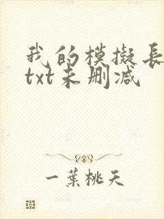 我的模拟长生路txt未删减