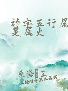于字五行属水还是属火