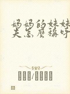 妈妈的妹妹的丈夫怎么称呼