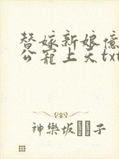 替嫁新娘亿万老公宠上天txt