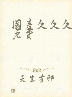 国产久久久精品免费