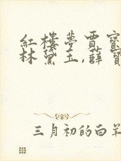 红楼梦贾宝玉,林黛玉,薛宝钗是什么