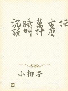 沉睡万古任行小说叫什么