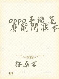 oppo手机怎么关闭版本更新