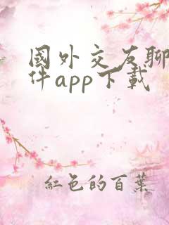 国外交友聊天软件app下载