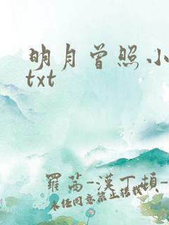 明月曾照小重山txt