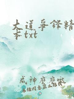 大道争锋精校全本txt