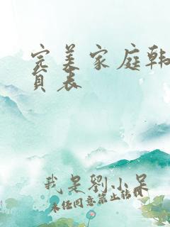 完美家庭韩剧演员表