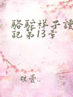 骆驼祥子读书笔记第13章