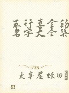 五行喜金的男孩名字大全集