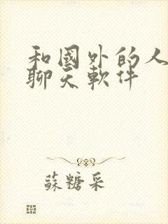 和国外的人视频聊天软件