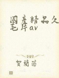 国产精品久久久毛片av