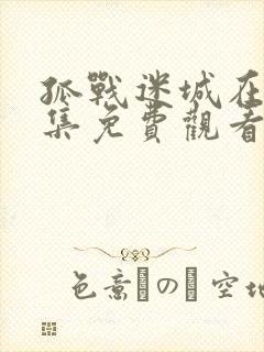 孤战迷城在线全集免费观看完整版