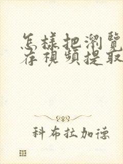 怎样把浏览器缓存视频提取到本地视频