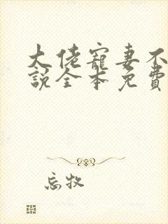 大佬宠妻不腻小说全本免费